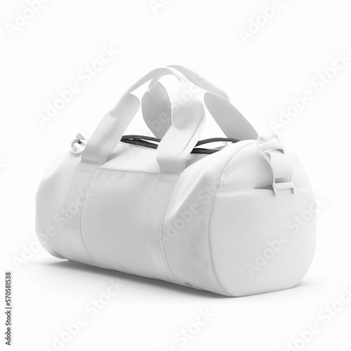 AI-Generated Clean White Gym/Yoga Bags Mockup: Simple and Polished