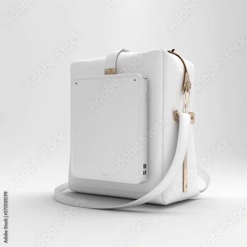 AI-Generated Modern White iPad Bags Mockup: Functional and Stylish