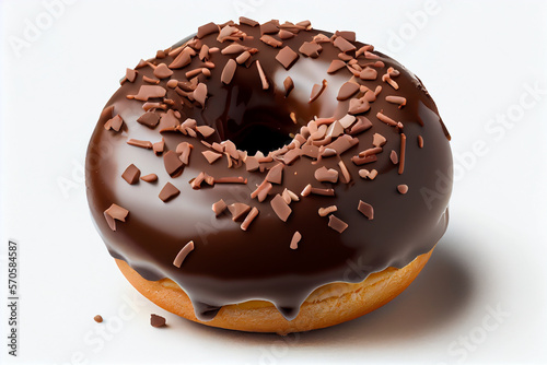 Bunter appetitanregender Hintergrund. Leckere glasierte Donuts auf hellen Hintergrund - Generative Ai