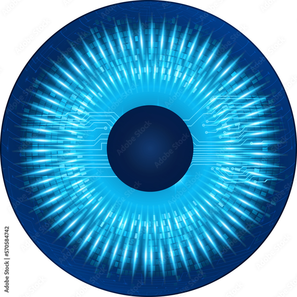 Blue eye cyber circuit future technology concept background Blue eye cyber circuit future technology concept background