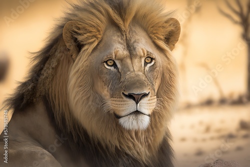 Lion Stock Photo  Wildlife Photography  Generative Ai