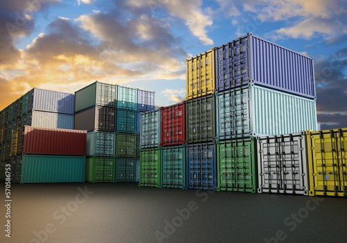 Twenty foot containers. Imp...