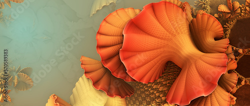 Abstract underwater coral r...