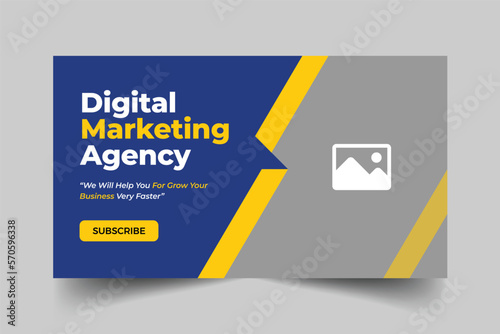 Creative business youtube thumbnail design