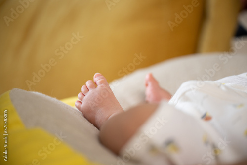Close-up of baby's little feet
