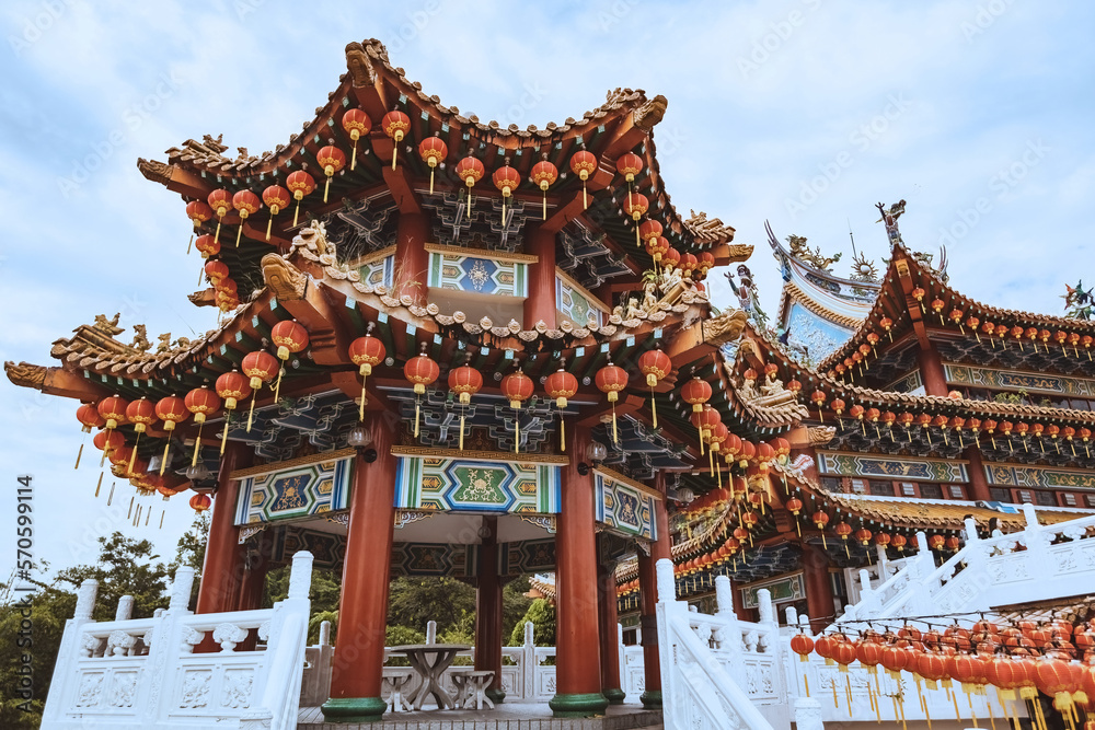 Thean Hou temple exterior detail, traditional chinese temple in Kuala Lumpur Malaysia Thean Hou temple exterior detail, traditional chinese temple in Kuala Lumpur Malaysia