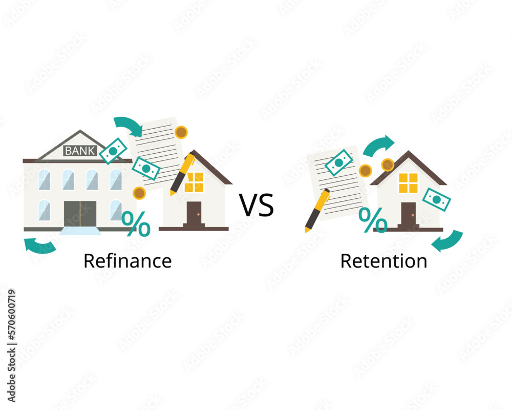 Loan refinance refers to the process of taking out a new loan to pay off one or more outstanding loans compare with loan retention