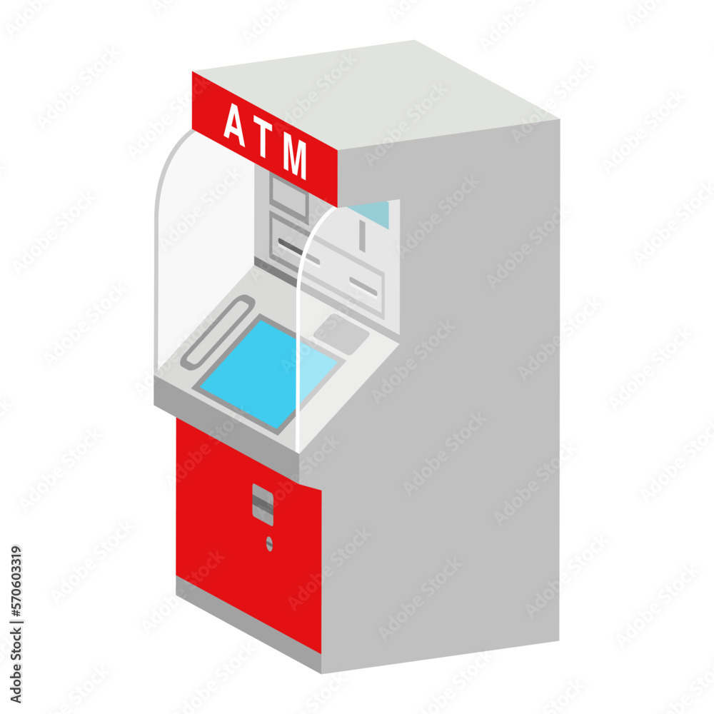ATM icon - Red, Facing left ATM icon - Red, Facing left