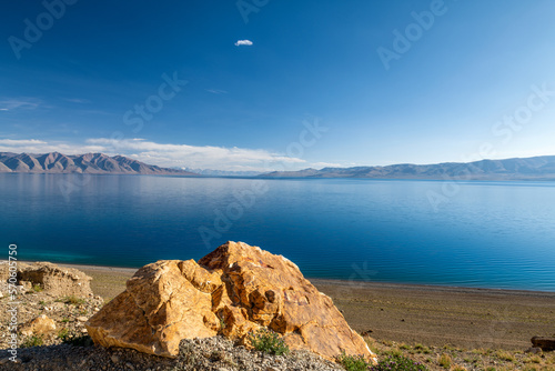 Angra Yumco lake in nyima county nagqu city Tibet province,  China. photo