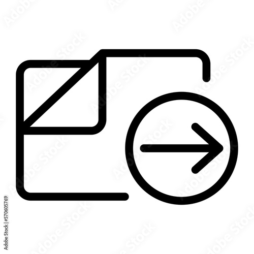 folder line icon