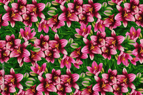 Lily flower pattern for design and print