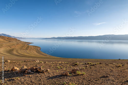 Tangra yumco lake landscape in Nima County, Nagqu City, Tibet Autonomous Region, China. photo