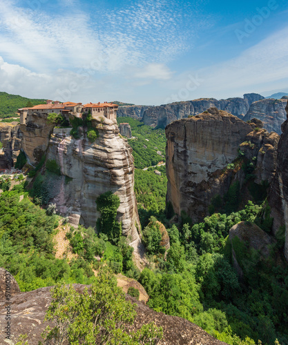 Summer rocky Meteora monasteries, Greece