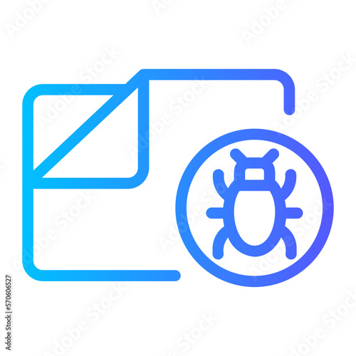 infected folder gradient icon