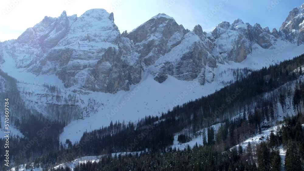 Magic of the Riofreddo valley in the Tarvisio area. Wild nature in winter Magic of the Riofreddo valley in the Tarvisio area. Wild nature in winter