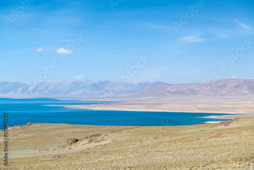 Tangra yumco lake landscape in Nima County  Nagqu City  Tibet Autonomous Region  China.