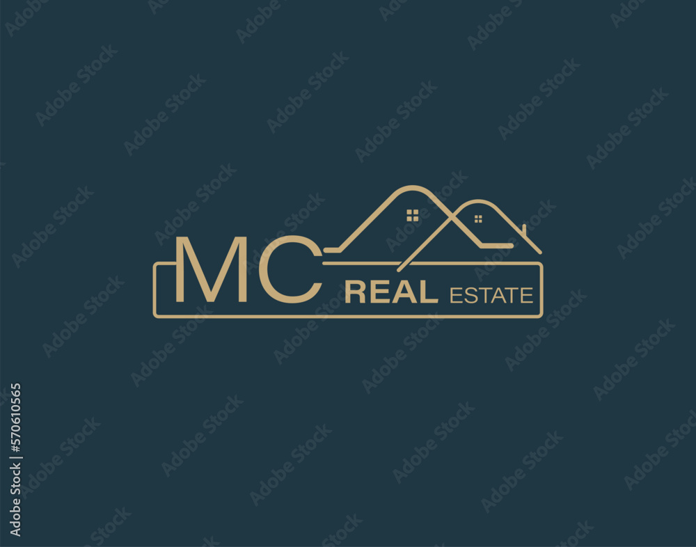MC Real Estate & Consultants Logo Design Vectors images. Luxury Real Estate Logo Design