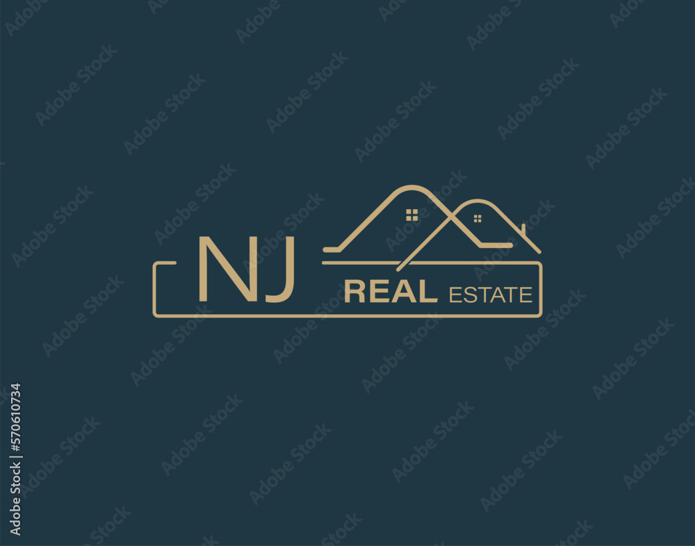 NJ Real Estate & Consultants Logo Design Vectors images. Luxury Real Estate Logo Design NJ Real Estate & Consultants Logo Design Vectors images. Luxury Real Estate Logo Design