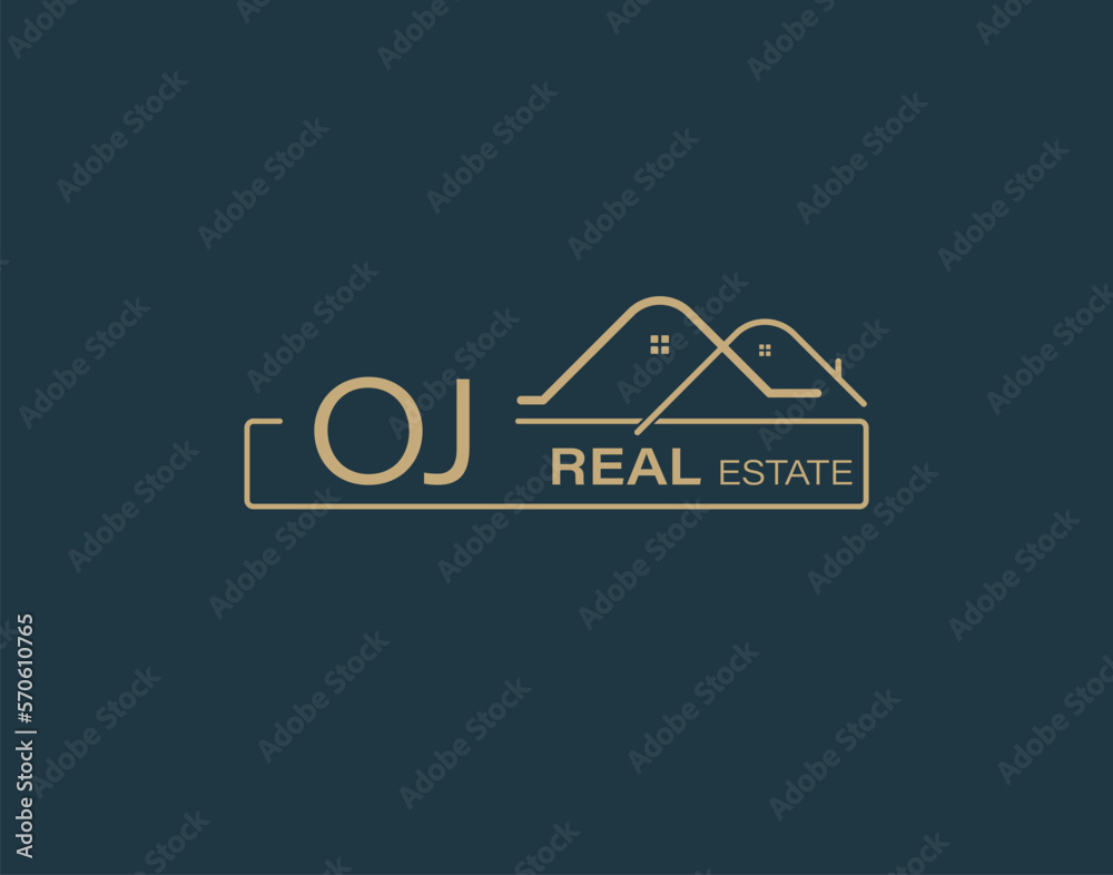 OJ Real Estate & Consultants Logo Design Vectors images. Luxury Real Estate Logo Design OJ Real Estate & Consultants Logo Design Vectors images. Luxury Real Estate Logo Design