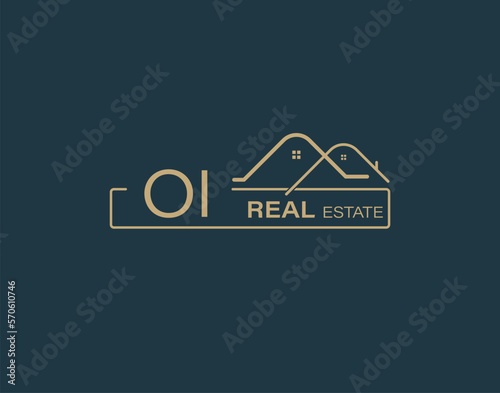 OI Real Estate & Consultants Logo Design Vectors images. Luxury Real Estate Logo Design