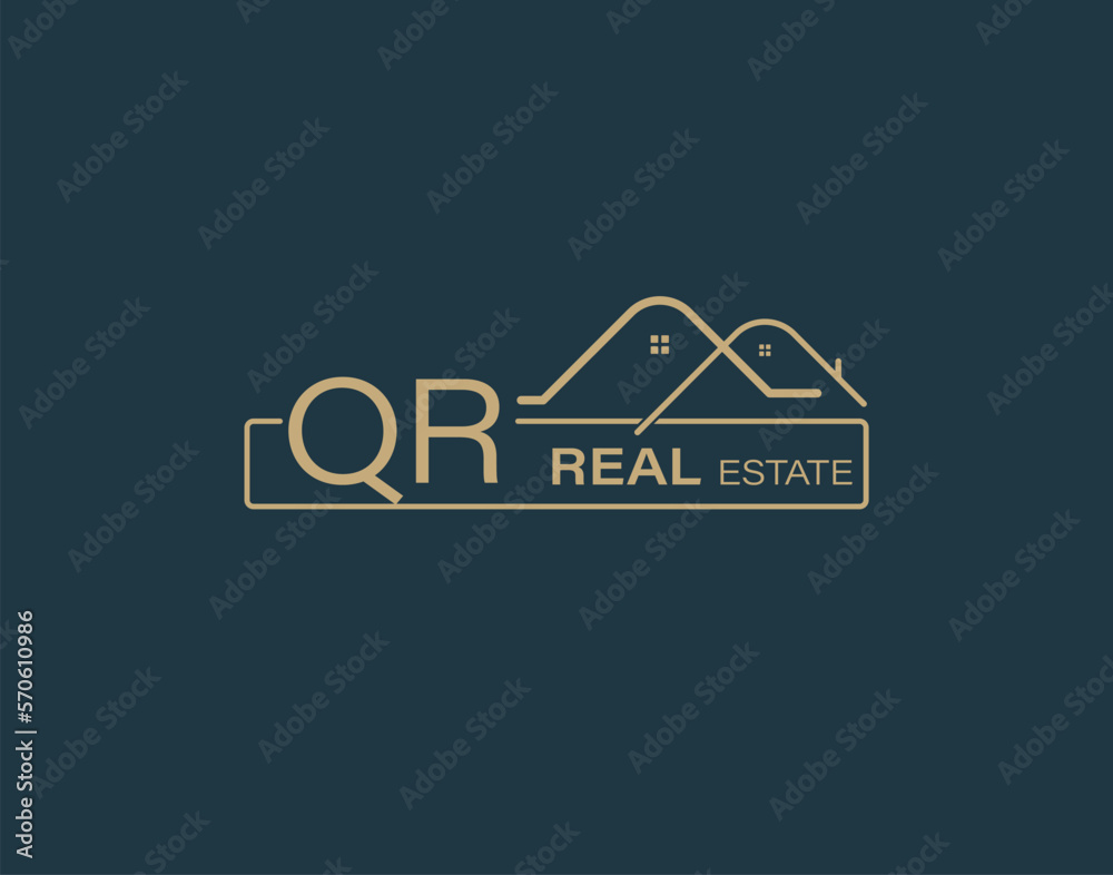 QR Real Estate & Consultants Logo Design Vectors images. Luxury Real Estate Logo Design QR Real Estate & Consultants Logo Design Vectors images. Luxury Real Estate Logo Design