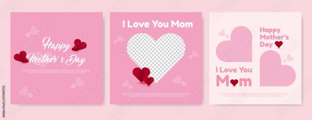 mother's day social media post template set mother's day social media post template set