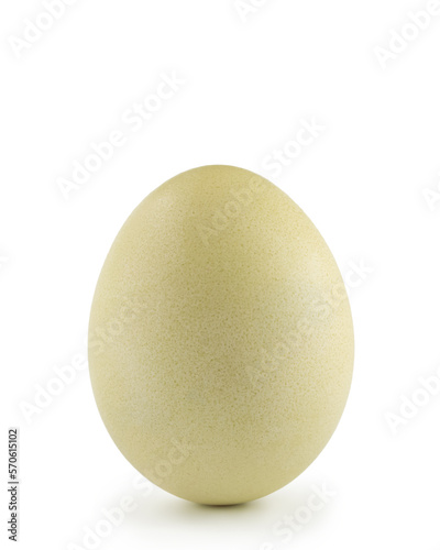 yellow easter egg isolated on white background