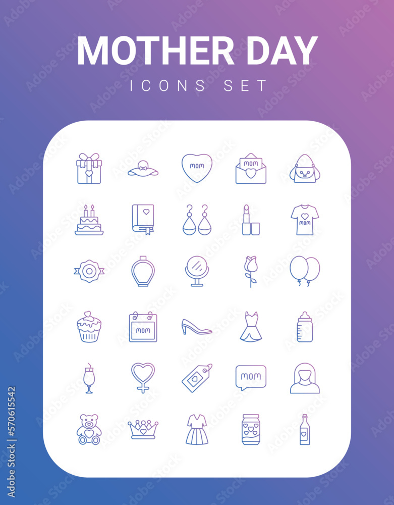 mother day icons collection, vector illustration. mother day icons collection, vector illustration.