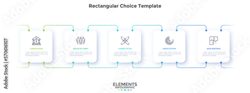 Modern Vector Infographic Template In Minimalistic Style