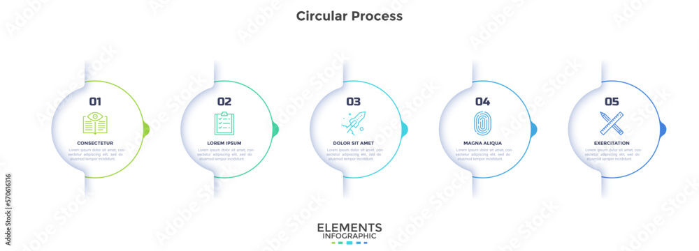 Modern Vector Infographic Template In Minimalistic Style Modern Vector Infographic Template In Minimalistic Style
