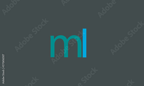ML, LM , L , M , Abstract Letters Logo Monogram