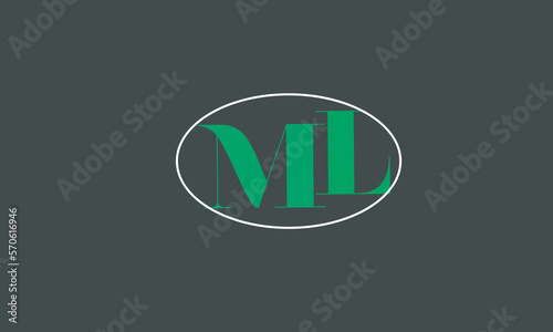 ML, LM , L , M , Abstract Letters Logo Monogram