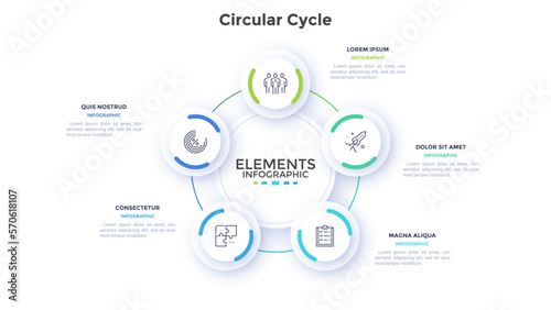 Modern Vector Infographic Template In Minimalistic Style