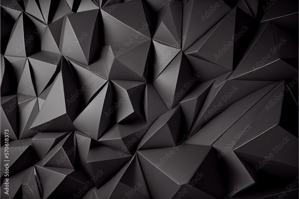 Abstract black triangle background, low poly 3D illustration, dark polygon pattern. Abstract black triangle background, low poly 3D illustration, dark polygon pattern.