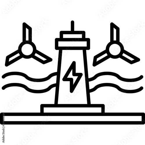 Tidal Power Icon