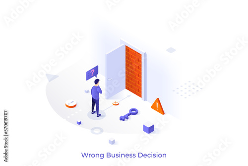 Vector Concept For Isometric Business Scene