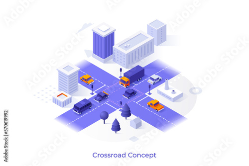 Vector Concept For Isometric Business Scene