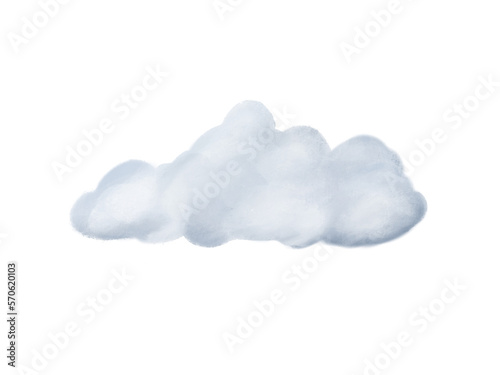set of realistic cloud in color shade illustration on white background