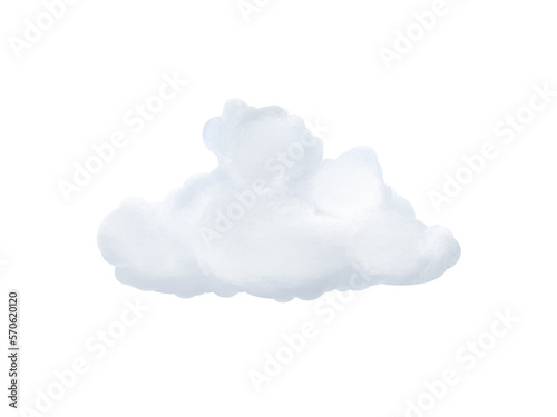set of realistic cloud in color shade illustration on white background