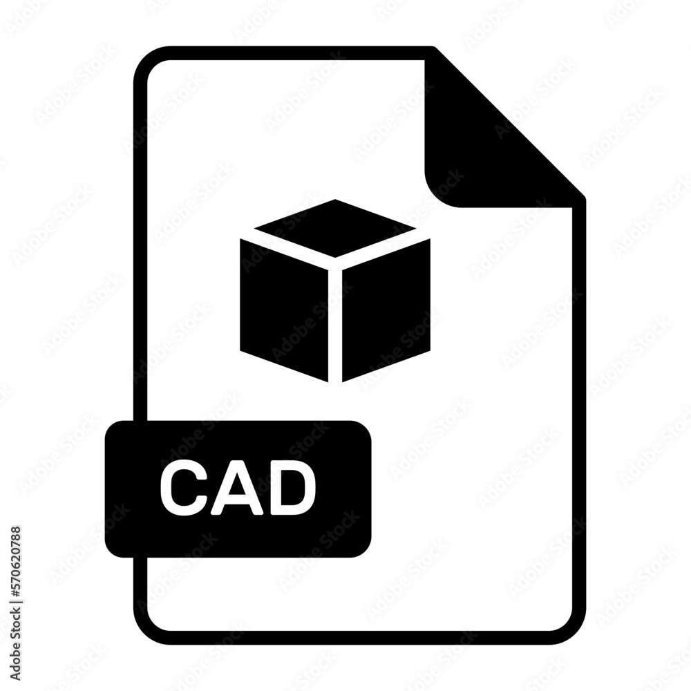 An amazing vector icon of CAD file, editable design An amazing vector icon of CAD file, editable design