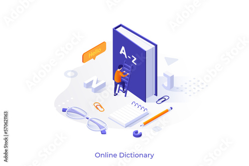 Vector Concept For Isometric Business Scene