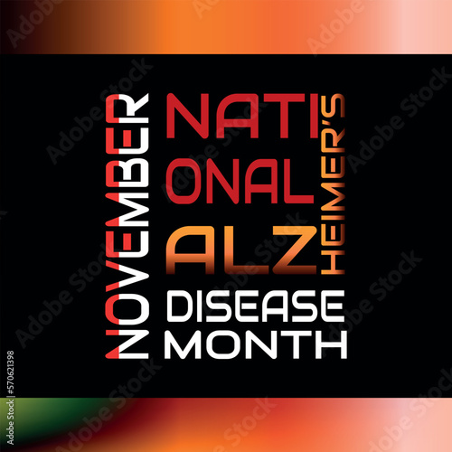 National Alzheimer’s Disease Month. Geometric design suitable for greeting card poster and banner