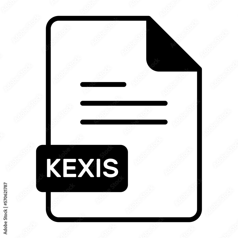 An amazing vector icon of KEXIS file, editable design An amazing vector icon of KEXIS file, editable design