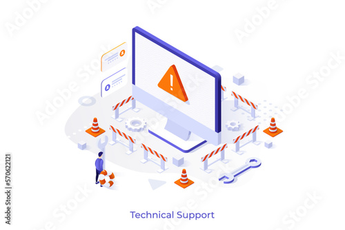 Vector Concept For Isometric Business Scene