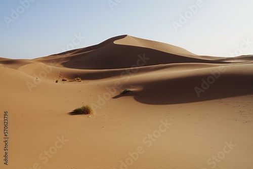 Marvelous Erg Chigaga dune at Sahara desert in southeastern MOROCCO