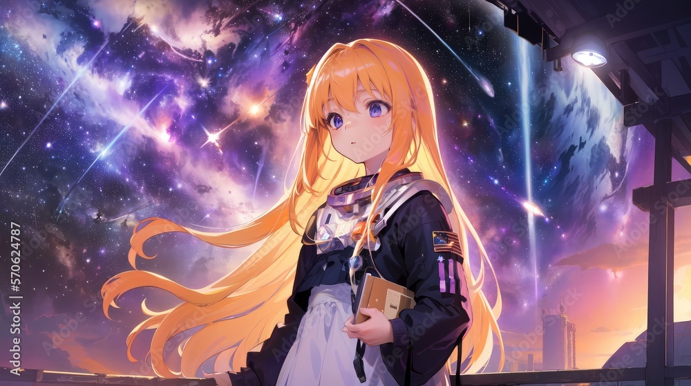 Premium AI Image  Anime kawaii girl generative ai