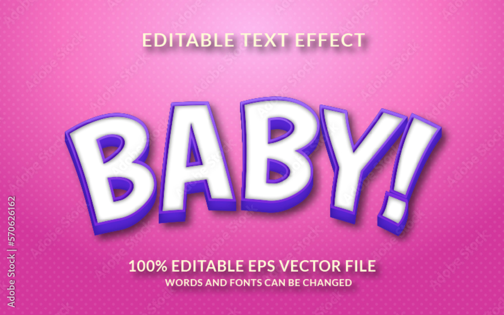 Baby editable text effect Baby editable text effect