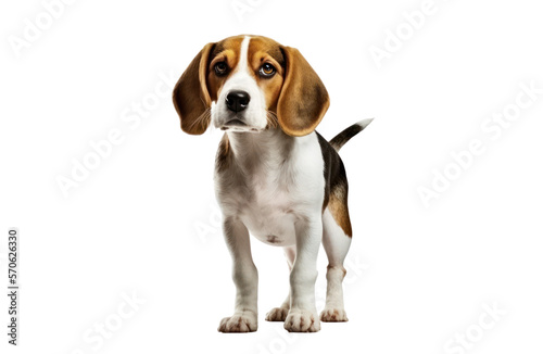 Beagle dog isolated on white, generative ai , PNG 