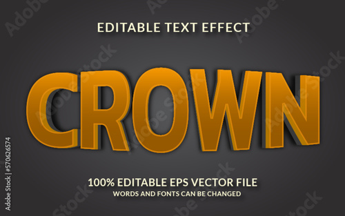 Crown Editable Text Effect