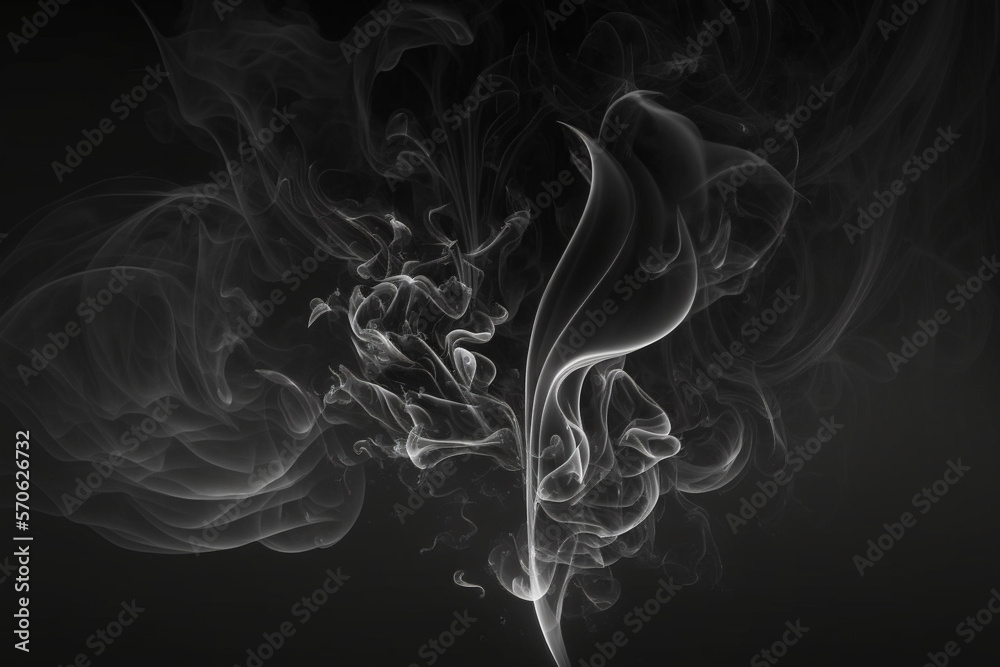 smoke on black background smoke on black background
